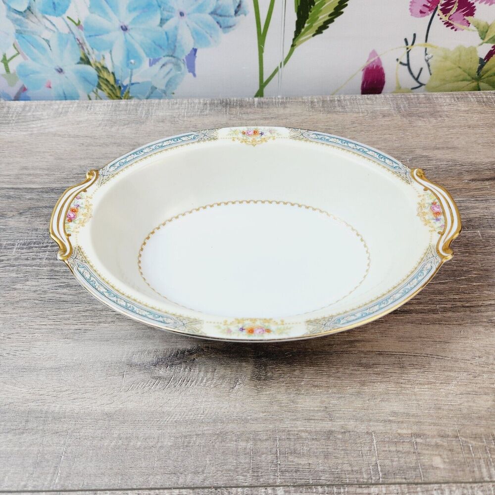 Noritake Rose China Annette 10 3/4" Oval Vegetable Bowl Vintage